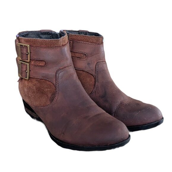 Sorel Women's Brown Suede Zip Up Boots - Size 8 - Picture 2 of 15